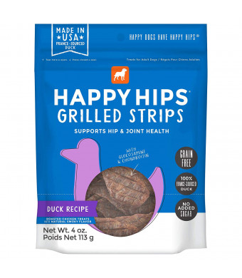 Happy Hips All-Meat, Smoke-Flavor, Grilled Strips for Dogs with Glucosamine and Chondroitin