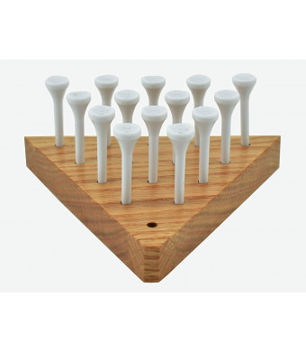 Solid Oak Wooden Peg Game Tricky Triangle by Cauff