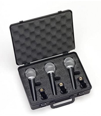 Samson R21 Dynamic Vocal Microphone - 3-Pack with Case