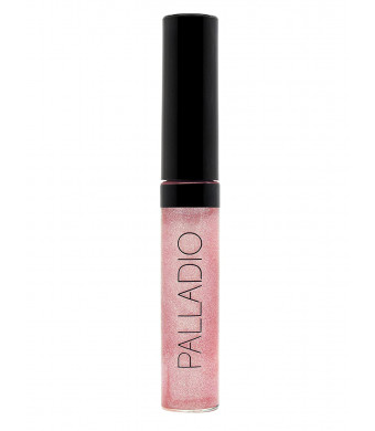 Palladio Lip Gloss, Pink Candy, Non-Sticky Lip Gloss, Contains Vitamin E and Aloe, Offers Intense Color and Moisturization, Minimizes Lip Wrinkles, Softens Lips with Beautiful Shiny Finish