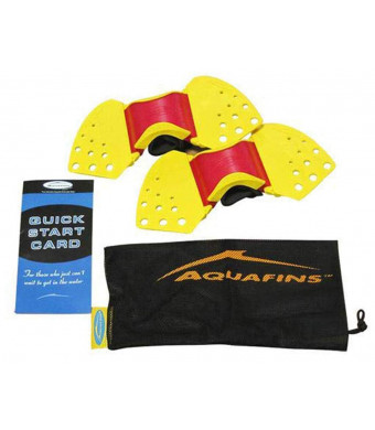 TheraBand Aquafins Aquatic Exercise Kit for Water Resistance Training for Upper/Lower Body, Pool Physical Therapy, Water Aerobics Equipment, 2 Fins, Mesh Bag, and Quick Start Exercise Instructions