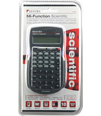 Sentry 56-Function Scientific Calculator, Black (CA656)