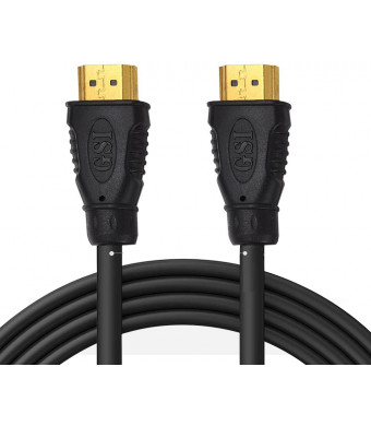 Pyle 6ft' High Definition HDMI Cord - Portable Universal Gold Plated HDMI Cable Wire Adapter - TV to Player/Speaker / Computer Audio Video Connection - Supports 1080p HD 4K, 3D - GAHDMI6 (Black)