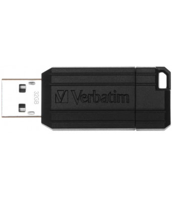 Verbatim 32GB Pinstripe USB Flash Drive - Black