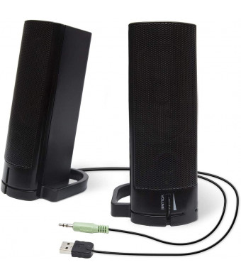 Computer USB Powered Monitor Speaker Sound Bar 3.5mm Audio Wired Soundbar Speaker Converts to Vertical Desktop Speaker