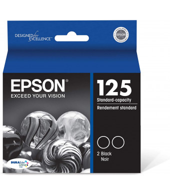 Epson T125120-D2 DURABrite Ultra Black Dual Pack Standard Capacity Cartridge Ink
