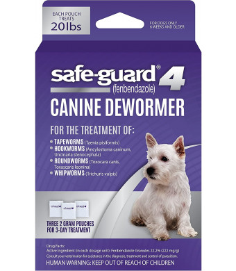 Excel Safe-Guard 4, Canine Dewormer for Dogs, 3-Day Treatment