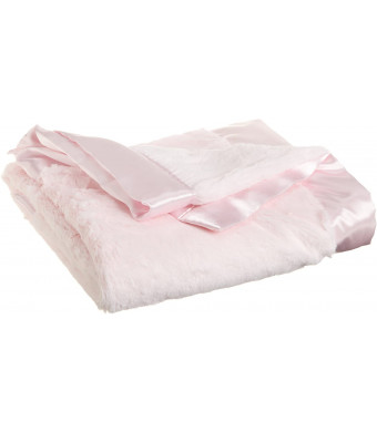 Little Me Baby-Girls Newborn Plush Stroller Blanket, Light Pink, One Size