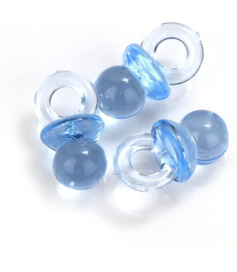 Small Blue Acrylic Baby Pacifier Baby Shower Favors - 144 Pieces