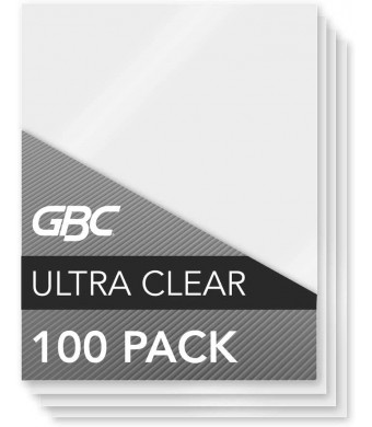 GBC Laminating Sheets / Pouches, HeatSeal Ultra Clear, Letter Size, 11-1/2"x9", 3 Mil, 100 Pack (3200401)
