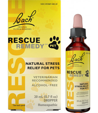 Rescue Remedy Natural Homeopathic Stress Relief Drops For Pets, 20 ml