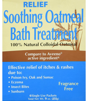 Relief MD Soothing Colloidal Oatmeal Bath Treatment - 6 Single Use Packets