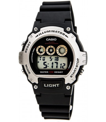 Casio Illuminator Sports Digital Chrono Watch W214H-1AV