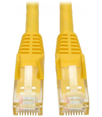Tripp Lite Cat6 Gigabit Snagless Molded Patch Cable (RJ45 M/M) - Yellow, 4-ft.(N201-004-YW)
