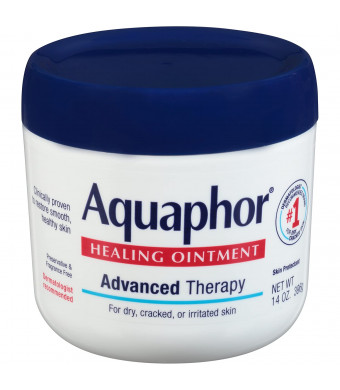 Aquaphor Healing Ointment - Moisturizing Skin Protectant for Dry Cracked Hands, Heels and Elbows, Use After Hand Washing - 14 oz. Jar
