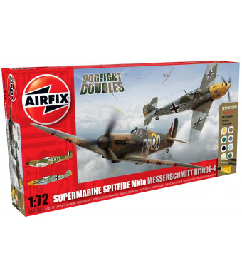 Airfix 1:72 Supermarine Spitfire Mk1a/Messerschmitt Bf109E-4 Gift Set (A50135)