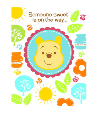 Disney Pooh Little Hunny Bunny Baby Shower Invitations (8 count) Party Accessory