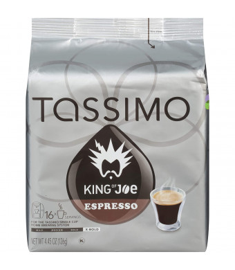 King of Joe Espresso Coffee T-Discs for Tassimo Brewing Systems (16 T-Discs)