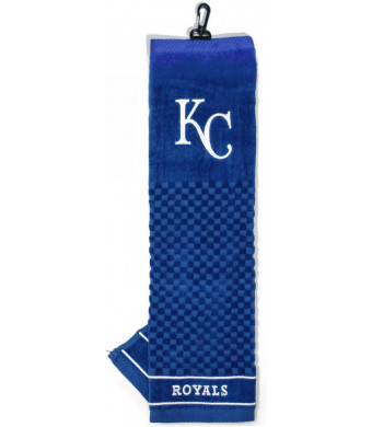Team Golf MLB Kansas City Royals Embroidered Golf Towel, Checkered Scrubber Design, Embroidered Logo
