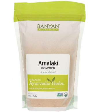 Banyan Botanicals Amalaki Powder  Organic Amla Powder  Nourishing, Gently Cleansing, Supports The Immune System and Promotes Healthy Energy*  1lb.  Non GMO Sustainably Sourced Vegan
