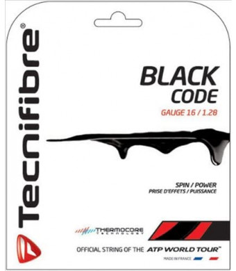 TECHNIFIBRE Black Code Tennis Set, Black, 1.28mm