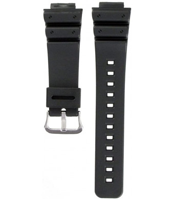 Casio Black Resin Watch Band - 16mm