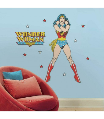 RoomMates RMK2397GM Classic Wonder Woman Peel And Stick Giant Wall Decals