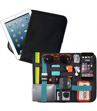 Cocoon CPG46BKT 11" GRID-IT! Accessory Organizer with Tablet Pocket (Black/Teal)