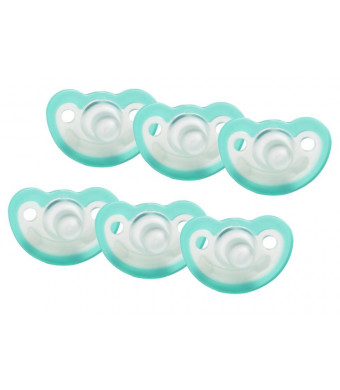JollyPop 0-3 Months Pacifier 6 Pack Unscented - Teal