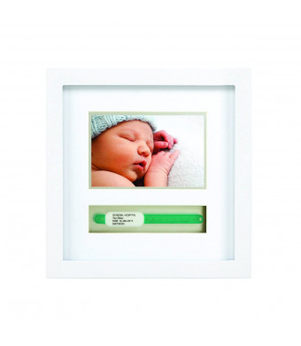 Pearhead Baby Keepsake Hospital ID Bracelet and Photo Frame, Baby Shower Gift, White
