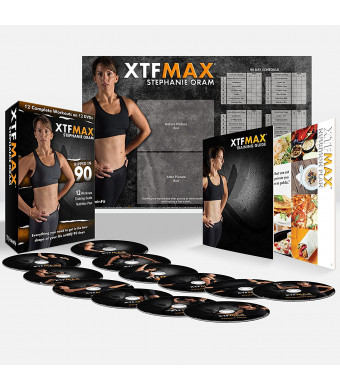 XTFMAX: 90 Day DVD Workout Program with 12 Exercise Videos + Training Calendar and Fitness Guide and Nutrition Plan