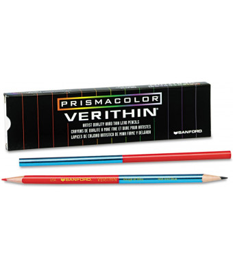 Prismacolor - Verithin Double-Ended Colored Pencils, Blue/Red, Dozen 02456 (DMi DZ