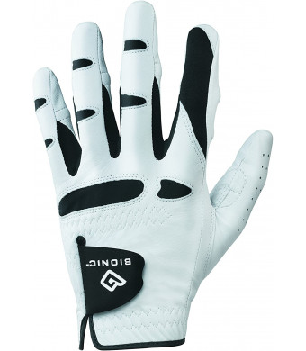 Bionic Gloves Men's StableGrip Golf Glove W/ Patented Natural Fit Technology Made from Long Lasting, Durable Genuine Cabretta Leather.