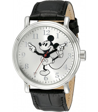 Disney Men's W001862 Mickey Mouse Analog Display Analog Quartz Black Watch