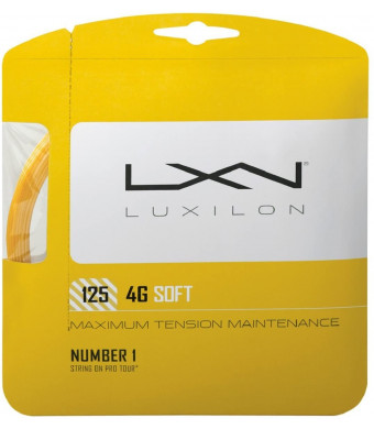 Wilson LUXILON 4G Soft 125 Tennis String, Gold, 16L-Gauge