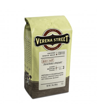 Verena Street 2 Pound Whole Bean, Swiss Water Process Decaf Beans, Sunday Drive Decaffeinated, Medium Roast Rainforest Alliance Certified Arabica Coffee