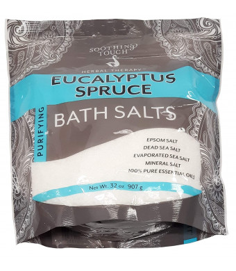 Soothing Touch Purifying Bath Salts Eucalyptus Spruce 32 Oz