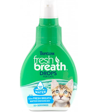 Fresh Breath by TropiClean Oral Care Drops for Pets, Made in USA