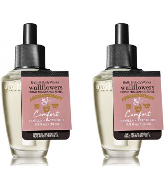 Bath and Body Works Aromatherapy Comfort Vanilla Patchouli Wallflowers 2-Pack Refills (1.6 fl Oz Total)