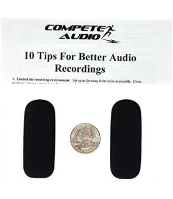 Compete Audio SH50 foam replacement microphone windscreens (microphone covers) (2-pack) for use with Sennheiser Aviation headsets