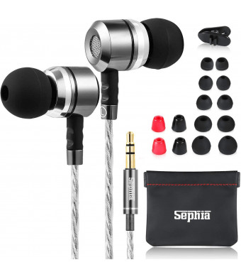 Sephia SP3060 Earbuds, Noise Isolating in Ear Headphones, Powerful Bass Sound, High Definition, Pure Audio, Earphones Compatible with iPhone, iPod, iPad, MP3 Players, Samsung Smartphones and Tablets