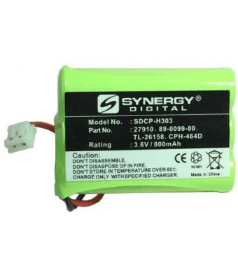 Synergy Digital Cordless Phone Battery, Works with ATandT-Lucent 27910 Cordless Phone, (Ni-MH, 3.6V, 800 mAh) Ultra Hi-Capacity Battery