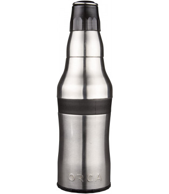 Orca Rocket Vacuum-Insulated Stainless Steel 12-Oz. Bottle/Can Koozie