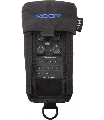 Zoom PCH-6 Protective Case For H6 Portable Recorder, Water Resistant, Dust Resistant, Velcro Belt Loop, Boom Pole Sleeve, Key Ring for Additional Mounting Options