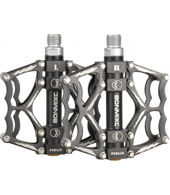 BONMIXC Bike Pedals 9/16 Cool Looking Great Performance Sealed Bearing Mountain Bicycle Pedals Aluminum Alloy Road Bike Pedals