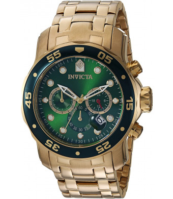 Invicta Men's Pro Diver Quartz Watch with Stainless-Steel Strap, Gold, 19 (Model: 21925)