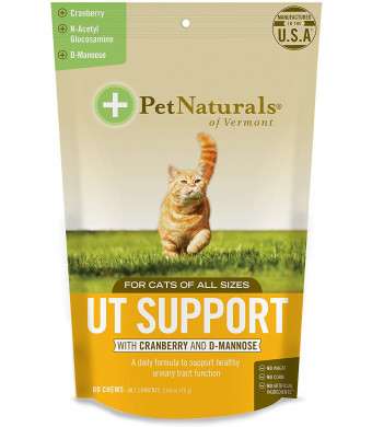 Pet Naturals of Vermont - UT Support for Cats, Urinary Tract Supplement, 60 Bite-Sized Chews