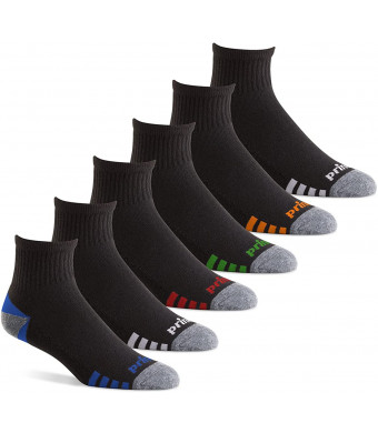 Prince Men's Athletic Quarter Socks (6 Pair Pack)