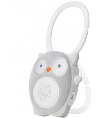 WavHello SoundBub, White Noise Machine and Bluetooth Speaker | Portable and Rechargeable Baby Sleep Sound Soother  Ollie The Owl, Grey