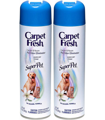 Carpet Fresh No Vacuum Foam Carpet Refresher, Super Pet 10.50 oz (Pack of 2)